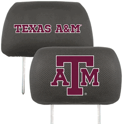Texas A&M Aggies Embroidered Head Rest Cover Set - 2 Pieces