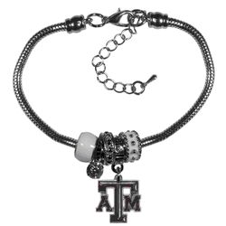 Texas A&M Aggies Euro Bead Bracelet