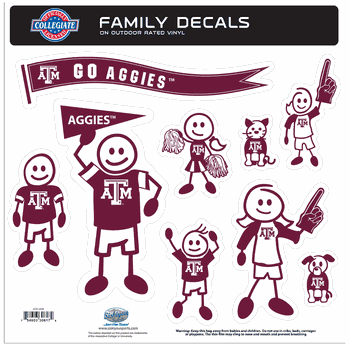 Texas A&M Aggies Family Decal Set Large