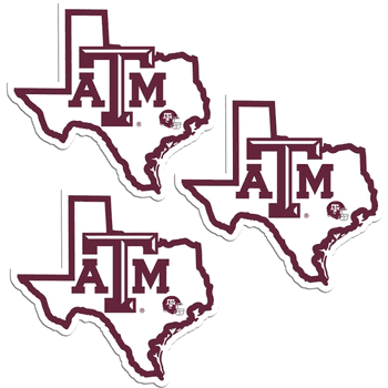 Texas A&M Aggies Home State Decal, 3pk