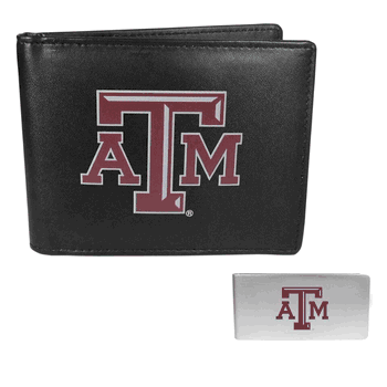 Texas A&M Aggies Leather Bi-fold Wallet & Money Clip
