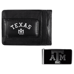 Texas A&M Aggies Leather Cash & Cardholder & Black Money Clip