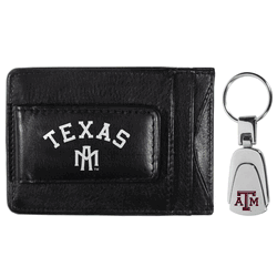 Texas A&M Aggies Leather Cash & Cardholder & Steel Key Chain