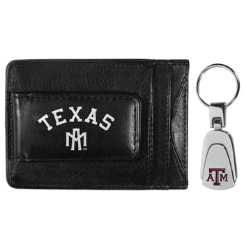 Texas A&M Aggies Leather Cash & Cardholder & Steel Key Chain
