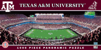 Texas A&M Aggies NCAA 1000pc Panoramic Puzzle - Center View