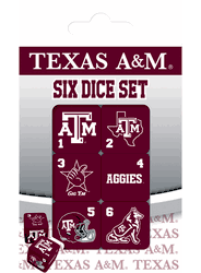 Texas A&M Aggies NCAA Dice Set