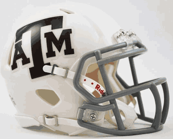 Texas A&M Aggies NCAA Mini Speed Football Helmet Gloss White