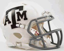 Texas A&M Aggies NCAA Mini Speed Football Helmet Gloss White