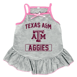Texas A&M Aggies Pet Dress Grey Type Large