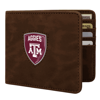 Texas A&M Aggies Shield Wallet - Brown
