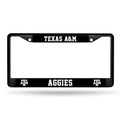 Texas A&M Aggies Standard Black Chrome Frame with Plastic Inserts 12" x 6" Car/Truck Auto Accessory