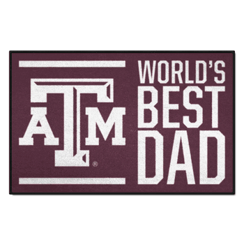 Texas A&M Aggies Starter Mat Accent Rug - 19in. x 30in. World's Best Dad Starter Mat