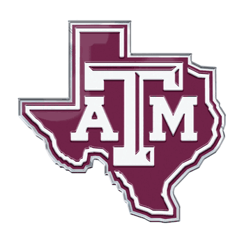 Texas A&M Aggies Team State Aluminum Embossed Emblem