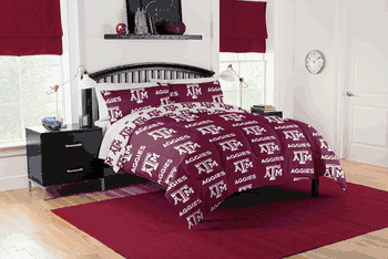 NCAA Texas A&M Aggies Aggies Rotary Queen Bed In A Bag Set