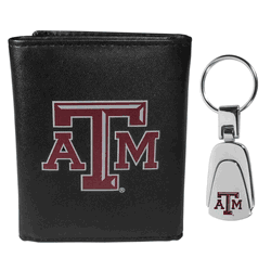 Texas A&M Aggies Tri-fold Wallet & Steel Key Chain