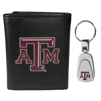 Texas A&M Aggies Tri-fold Wallet & Steel Key Chain