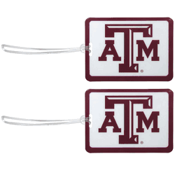 Texas A&M Aggies Vinyl Luggage Tag, 2pk