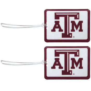 Texas A&M Aggies Vinyl Luggage Tag, 2pk