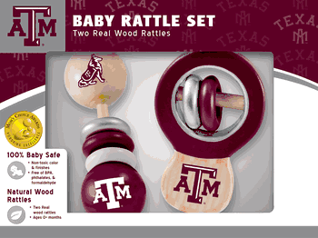 Texas A&M Aggies Wood Rattle Set