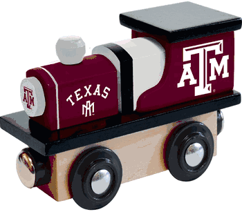 Texas A&M Aggies Wood Train Engine