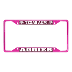 Texas A&M Pink Metal License Plate Frame - 6.25"x12.25"