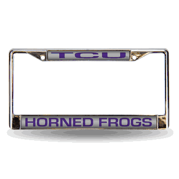 Texas Christian Purple Lsr Chrome Frame