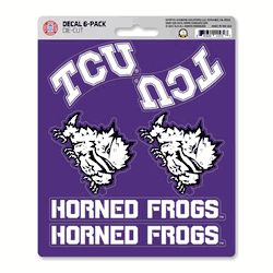 Texas Christian University 6 Count Mini Decal Sticker Pack