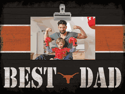 Texas Longhorns 10" x 8" Best Dad with Stripe Clip Frame