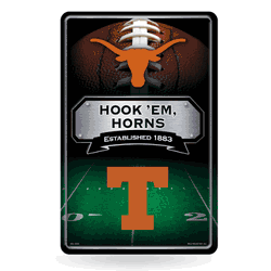Texas Longhorns  11" x 17" Metal Home Dcor Sign