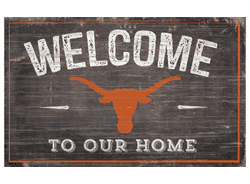 Texas Longhorns 11X19 Welcome to Our Home Sign