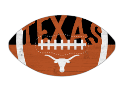 Texas Longhorns 12" Football Cutout Sign with City Name