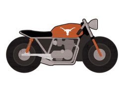Texas Longhorns 12" Motorcycle Cutout Wood Sign