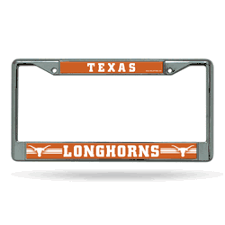 Texas Longhorns  12" x 6" Chrome Frame With Decal Inserts