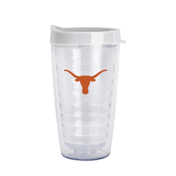 Texas Longhorns 16oz Flipside Dbl Wall Clear Tumbler