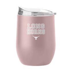 Texas Longhorns 16oz Stencil Powder Coat Curved Beverage