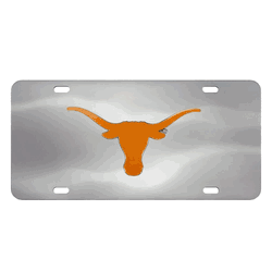 Texas Longhorns 3D Stainless Steel License Plate