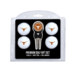 Texas Longhorns 4 Ball Gift Set + Divot Tool & Marker