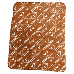Texas Longhorns 50x60 Repeating Pattern Fleece Throw