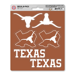 Texas Longhorns  6 Count Mini Decal Sticker Pack