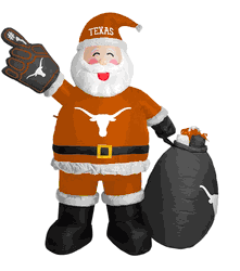Texas Longhorns 7 FT Inflatable Santa