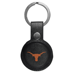 Texas Longhorns AirTag Compatible Leather Key Chain
