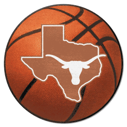 Texas Longhorns Basketball Rug - 27in. Diameter