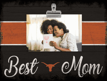 Texas Longhorns Best Mom with Stripe Clip Frame