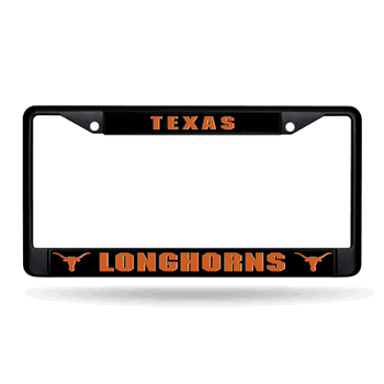 Texas Longhorns  Black Chrome Frame with Plastic Inserts 12
