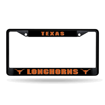 Texas Longhorns Standard Black Chrome Frame with Plastic Inserts 12