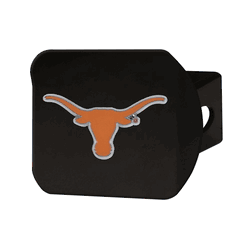 Texas Longhorns Black Metal Hitch Cover - 3D Color Emblem