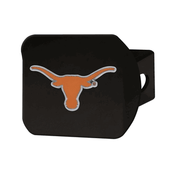 Texas Longhorns Black Metal Hitch Cover - 3D Color Emblem