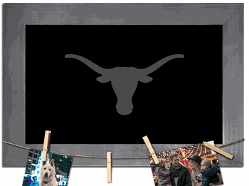 Texas Longhorns Blank Chalkboard with frame & clothespins 11x19 Sign