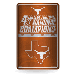 Texas Longhorns Champ 11" x 17" Home Decor Sign