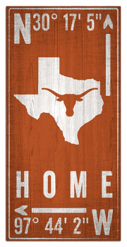 Texas Longhorns Coordinate 6x12 Sign